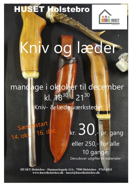 Knivkursus, lær at lave din egen kniv, kniv, kursus, HUSET, Holstebro, Jens Peder Møller 