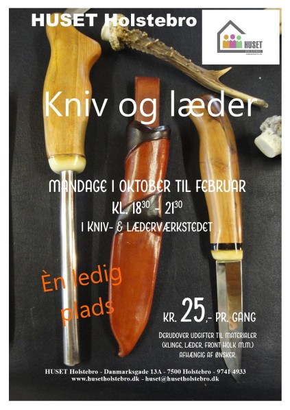 Knivkursus, lær at lave din egen kniv, kniv, kursus, HUSET, Holstebro, Jens Peder Møller 